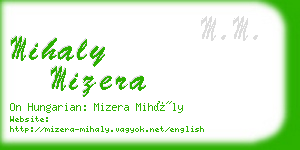 mihaly mizera business card